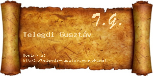 Telegdi Gusztáv névjegykártya